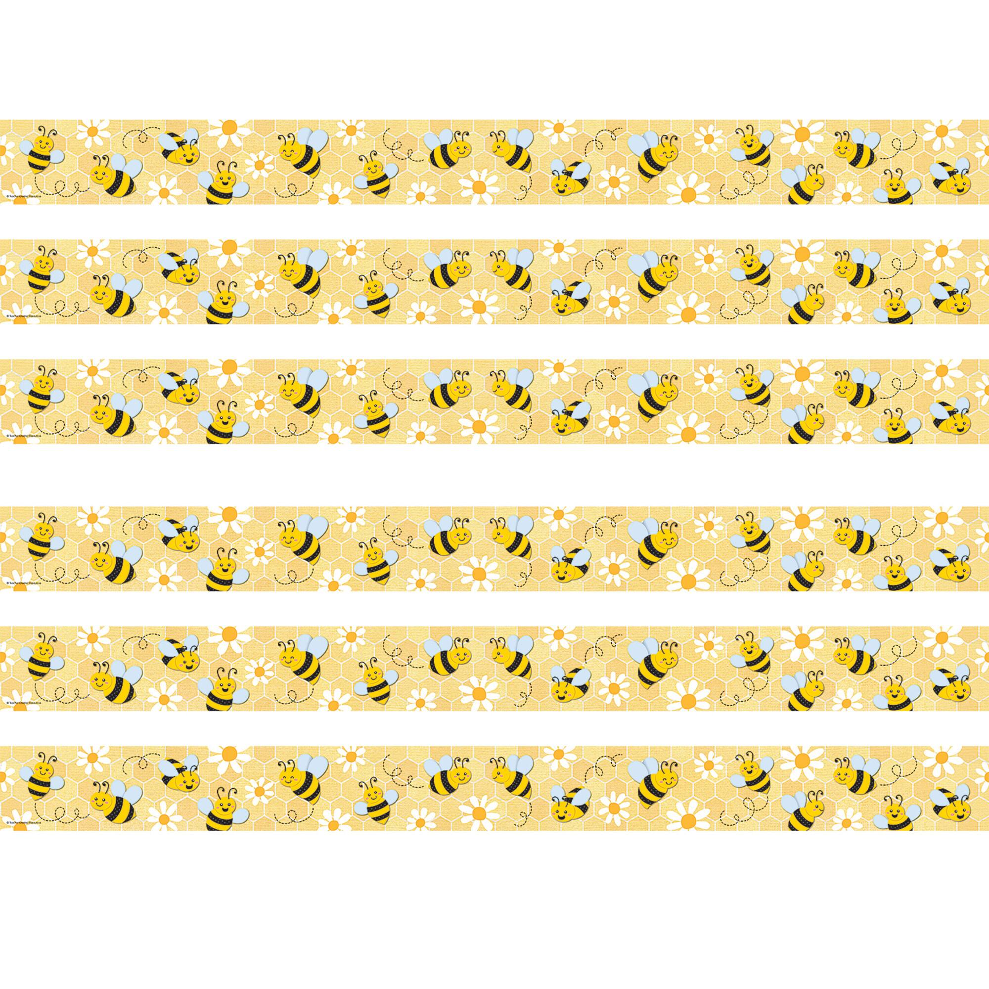 Teacher Created Resources® Buzzing Bees Straight Border Trim, 6 Packs of 12